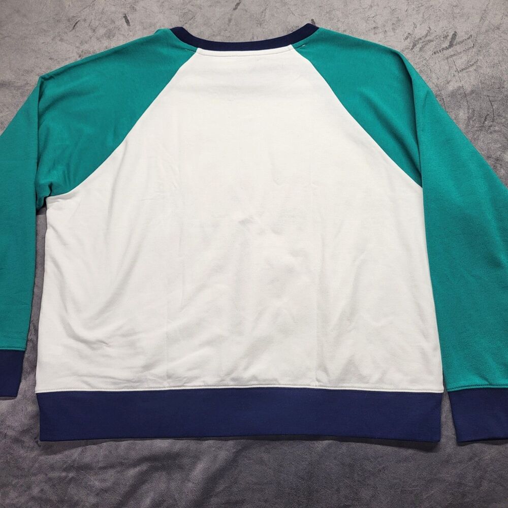 J Crew Ringer Crew Neck Pullover Raglan Sleeve Color Block XL NEW - Picture 8 of 9